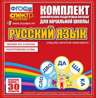 Динамические раздаточные пособия. Русский язык (веера). Читаем по слогам (слоги из двух букв). Конструируем слова (слоги из двух и трех букв). - fgospostavki.ru - Семёнов