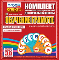 Динамические раздаточные пособия. Обучение грамоте (веера). Гласные буквы, знаки, согласные буквы. - fgospostavki.ru - Семёнов