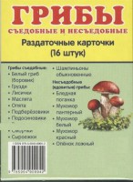 Раздаточные карточки "Грибы съедобные и не съедобные" - fgospostavki.ru - Семёнов