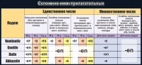 Стенд "Склонение имен прилагательных" - fgospostavki.ru - Семёнов