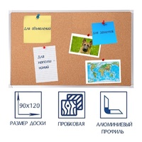 Доска пробковая 1200х900 - fgospostavki.ru - Семёнов