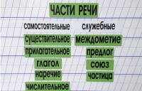 Набор магнитных карточек "Части речи" (фон зелёный) - fgospostavki.ru - Семёнов