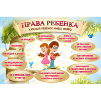 Стенд "Права ребенка" 1,5х1,0 - fgospostavki.ru - Семёнов