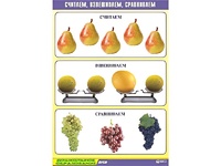Таблица демонстрационная "Считаем, взвешиваем, сравниваем" (винил 70x100) - fgospostavki.ru - Семёнов