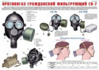 Комплект плакатов "Средства защиты органов дыхания. Противогазы, респираторы" - fgospostavki.ru - Семёнов
