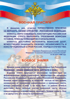 Таблица "Военная присяга. Боевое знамя" (100х140 сантиметров, винил) - fgospostavki.ru - Семёнов