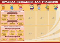 Стенд "Правила поведения для учащихся" - fgospostavki.ru - Семёнов