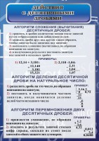 Стенд "Действия с десятичными дробями" - fgospostavki.ru - Семёнов