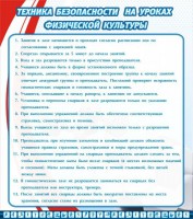 Стенд "Техника безопасности на уроках физкультуры" - fgospostavki.ru - Семёнов