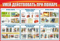 Стенд "Умей действовать при пожаре" - fgospostavki.ru - Семёнов
