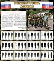 Стенд "Военная форма одежды (флаг РФ)" - fgospostavki.ru - Семёнов