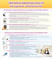 Стенд "Техника безопасности на уроке технологии" - fgospostavki.ru - Семёнов