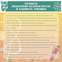 Стенд "Правила пожарной безопасности в кабинете физики" - fgospostavki.ru - Семёнов