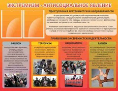 Стенд "Экстремизм-антисоциальное явление" - fgospostavki.ru - Семёнов