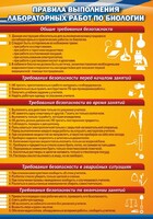 Стенд "Правила выполнения лабораторных работ по биологии" Вариант 2 - fgospostavki.ru - Семёнов