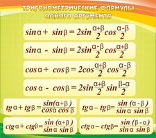 Стенд "Тригонометрические формулы" - fgospostavki.ru - Семёнов