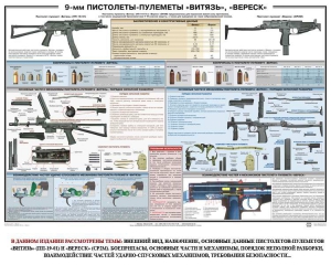 Плакат "9-мм пистолеты-пулеметы «Витязь», «Вереск»" - fgospostavki.ru - Семёнов