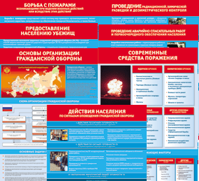 Комплект таблиц "Основы гражданской обороны (МЧС РФ)" 13 штук. - fgospostavki.ru - Семёнов