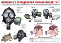 Комплект плакатов "Средства защиты органов дыхания. Противогазы, респираторы" - fgospostavki.ru - Семёнов