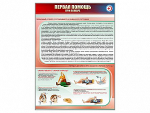 Стенд "Первая помощь при пожаре" - fgospostavki.ru - Семёнов