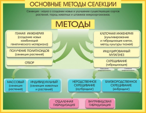 Стенд "Методы селекции и биотехнологии" - fgospostavki.ru - Семёнов