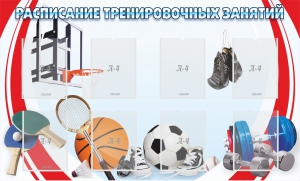 Стенд "Расписание тренировочных занятий" - fgospostavki.ru - Семёнов