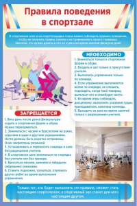 Стенд "Правила поведения в спортзале №1" - fgospostavki.ru - Семёнов
