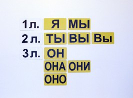 Набор магнитных карточек "Личные местоимения" (фон жёлтый) - fgospostavki.ru - Семёнов