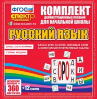 Динамические раздаточные пособия. Русский язык (комплект демонстрационных материалов). Касса букв, слогов, звуковых схем с набором интерактивных таблиц. - fgospostavki.ru - Семёнов