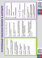 Таблица "Условные обозначения в алгебре" (винил) - fgospostavki.ru - Семёнов