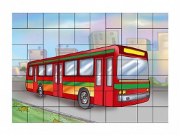 Магнитный пазл "Автобус" - fgospostavki.ru - Семёнов