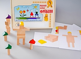 Игровой набор Фребеля "Конструктор деревянный без соединений-3" (Серия "Эксперимент") - fgospostavki.ru - Семёнов