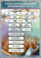 Стенд "Схема приготовления дрожжевого теста" - fgospostavki.ru - Семёнов