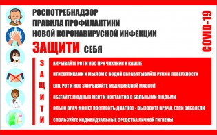 Плакат "Правила профилактики коронавируса" - fgospostavki.ru - Семёнов