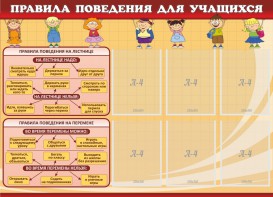 Стенд "Правила поведения для учащихся" - fgospostavki.ru - Семёнов