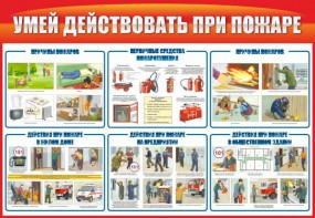 Стенд "Умей действовать при пожаре" - fgospostavki.ru - Семёнов